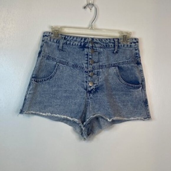 Kittenish Blue Jean shorts - Picture 1 of 10